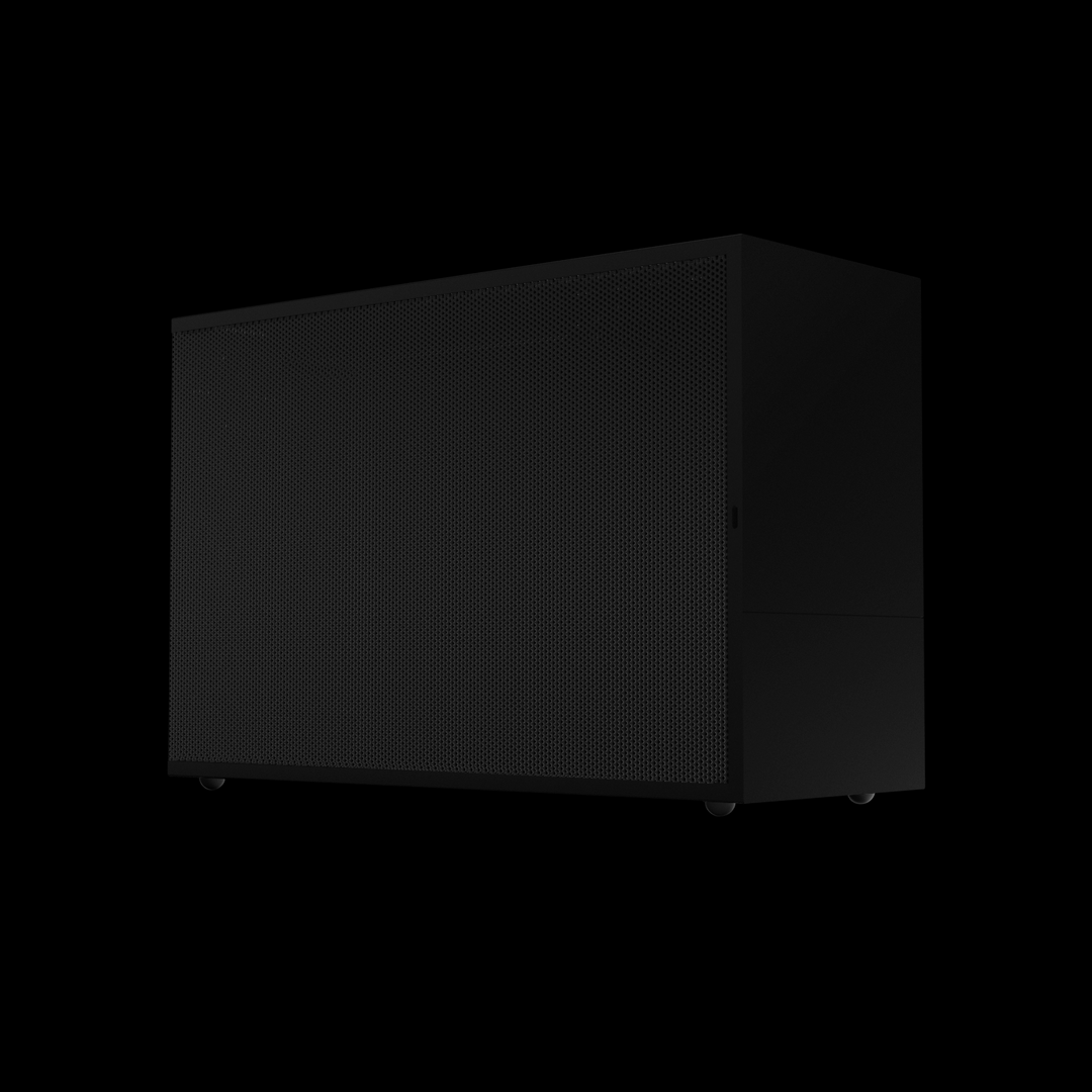 NCASE T1 ITX Case front view in black anodized aluminum –  originally co-developed as FormD T1