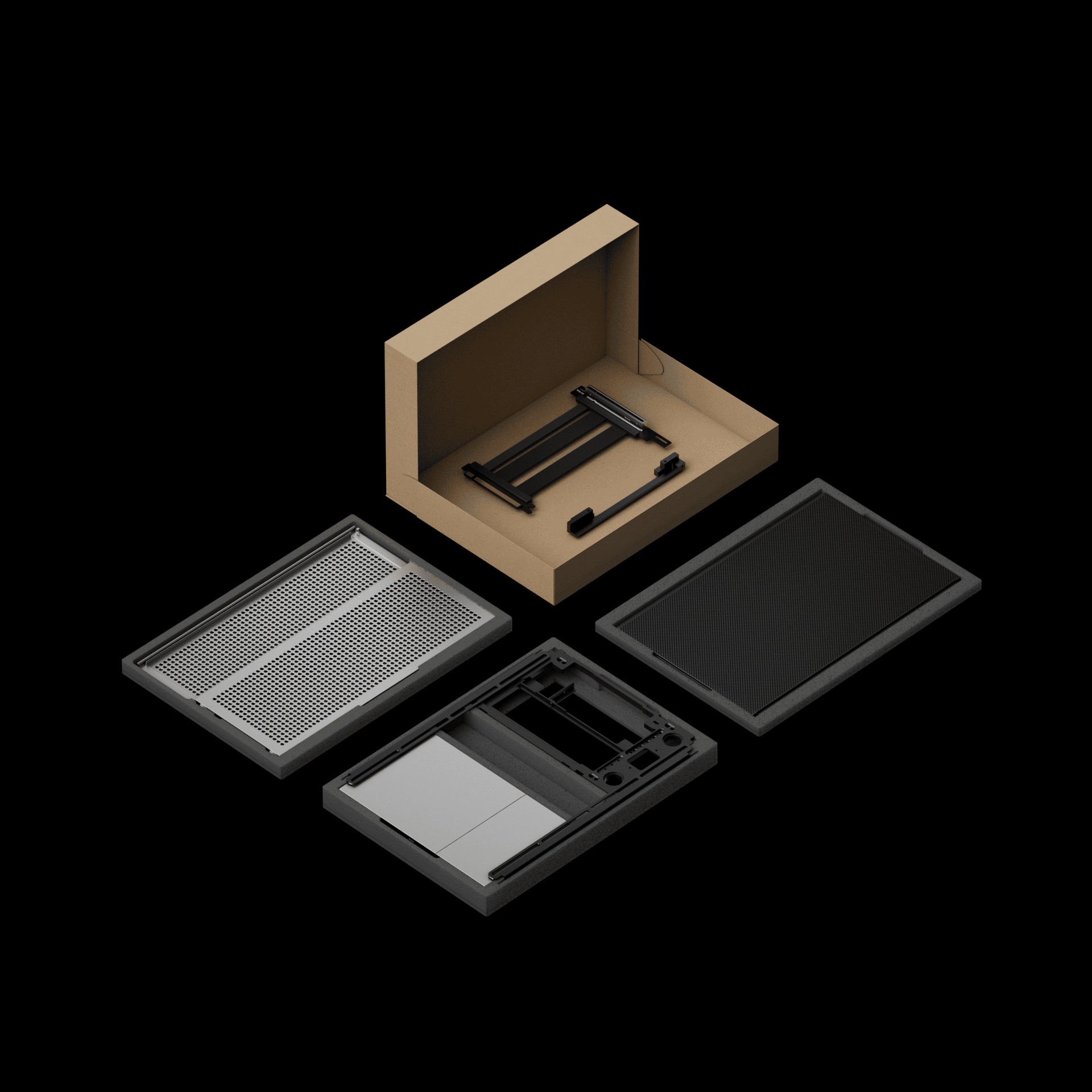 FormD T1 チタン PCケース v2.1 アルミニウムメッシュ2023 FORMD T1 V2.5 Sliver| NCASE Official ITX SFF Case